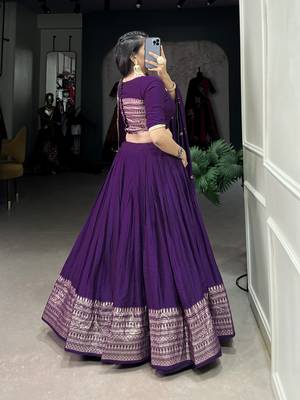 Purple Bridesmaid Lehenga for Women 3