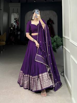 Purple Bridesmaid Lehenga for Women 4