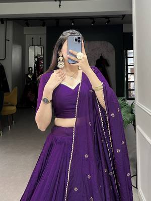 Purple Bridesmaid Lehenga for Women 5