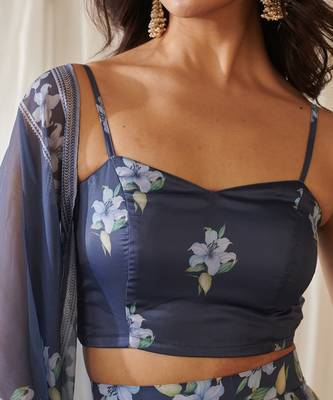 Blue Saavan Kali Lehenga 4