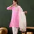 Pink rayon fabric ethnic chikankari embroidery work work readymade formal suit