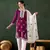 Purple rayon fabric ethnic chikankari embroidery work work readymade formal suit