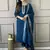 Blue viscosee chanderi embroidery work graceful festive wear readymade salwar kameez