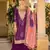 Purple chinon bandhani printed heavy salwar kameez with jari and mirror embroidery work