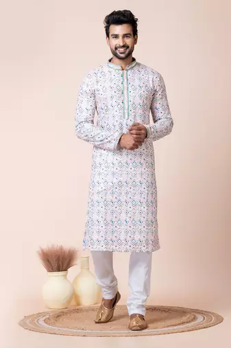 Multi men's kurta pajama set
