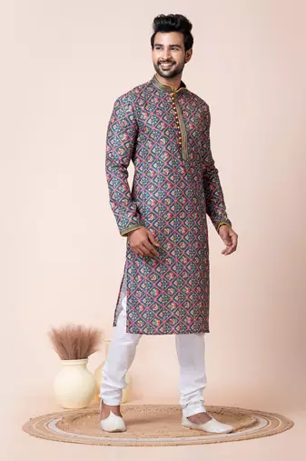 Multi men's kurta pajama set