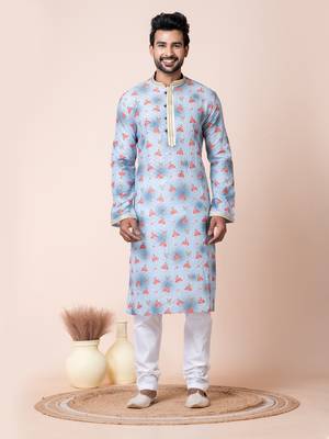Multicolor men's kurta pajama set 1