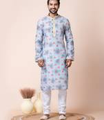 Multicolor men's kurta pajama set