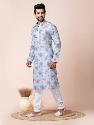 Multicolor men's kurta pajama set 2