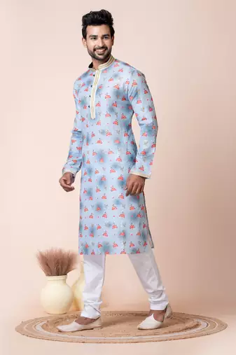 Multicolor men's kurta pajama set