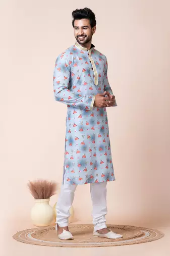 Multicolor men's kurta pajama set
