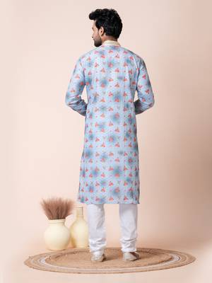 Multicolor men's kurta pajama set 4