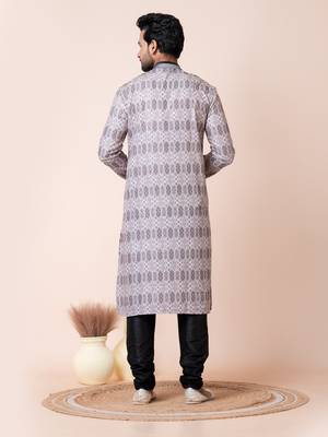 Multicolor men's kurta pajama set 4
