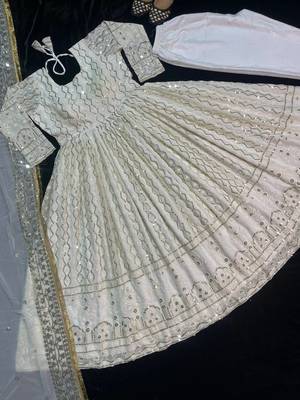 Heavy Sequence work full flared anarkali suit sets 4