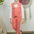Boys cotton full sleeves solid 3 piece party suit set with bow - peach