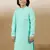 Dapper & dazzling boys solid sea green chikankari party wear cotton kurta by sanwara