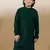 Dapper & dazzling boys solid deep green chikankari party wear cotton kurta by sanwara