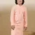 Dapper & dazzling boys solid pink chikankari party wear cotton kurta by sanwara