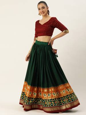 Women's Printed Lehenga Choli With Dupatta  3
