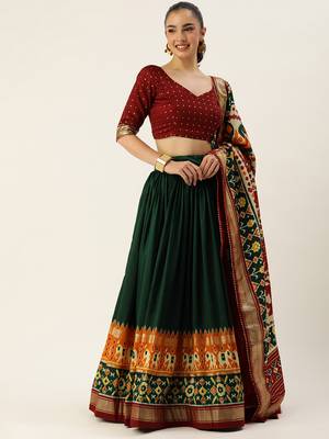Women's Printed Lehenga Choli With Dupatta  5
