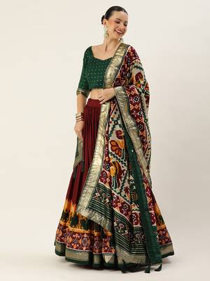 Women's Printed Lehenga Choli With Dupatta  5