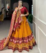 Women's Printed Lehenga Choli With Dupatta