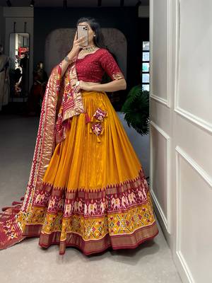 Women's Printed Lehenga Choli With Dupatta  3