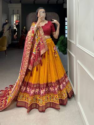 Women's Printed Lehenga Choli With Dupatta  5