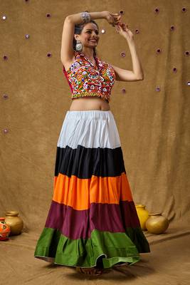 Maroon Cotton Navratri Garba Gamathi Patch Work Readymade Padded Blouse 5