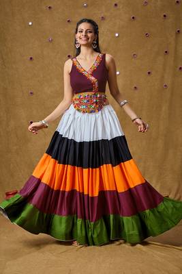 Wine Cotton Navratri Garba Angarakha Style Readymade Blouse 5