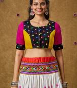Multicolour Cotton Navratri Garba Embroidered Readymade Blouse