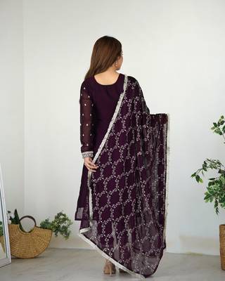 Pure Blooming Rangoli Silk Fabric Straight Fit Embroidery Work Kurta With Dupatta And Trousers 2