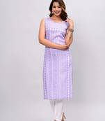 Eskort Creations Women Floral Printed Sleeveless A Line Kurta