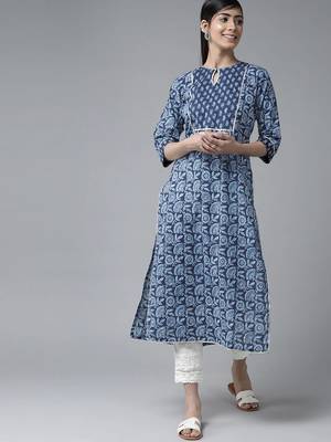 Eskort Creations Women Floral Printed Straight Kurta 1
