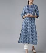 Eskort Creations Women Floral Printed Straight Kurta