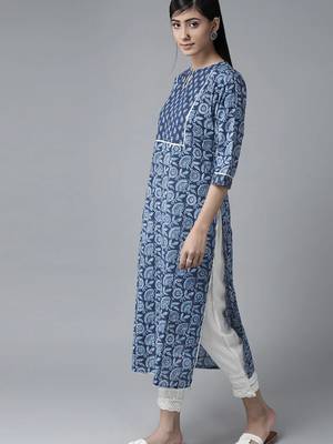 Eskort Creations Women Floral Printed Straight Kurta 3