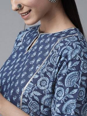 Eskort Creations Women Floral Printed Straight Kurta 4