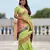 Pista checks paithani silk zari woven saree
