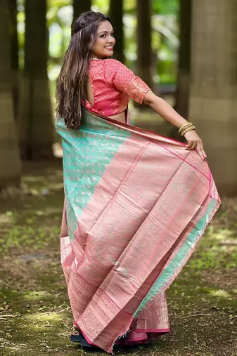 Rama kanjivaram tissue silk traditional zari woven saree