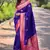 Violet soft silk contrast zari woven saree