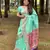 Sky checks paithani silk zari woven saree