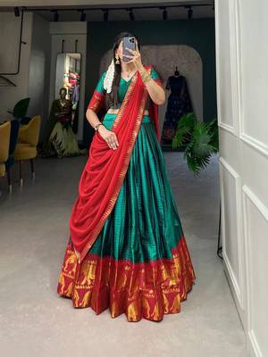 Kalyani Cotton Lehenga Choli Paired with Flowing Georgette Dupatta 2
