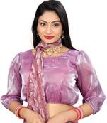 Mauve Soft Zimichoo Organza Self Alterable Blouse