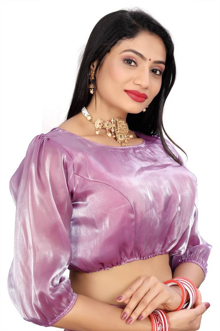 Mauve Soft Zimichoo Organza Self Alterable Blouse