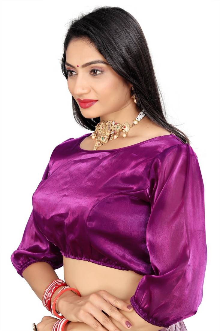 Magenta Soft Zimichoo Organza Self Alterable Blouse