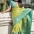 Pista kanjivaram tissue silk traditional zari woven saree