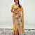 Yellow pashmina kashmiri silk zari woven saree