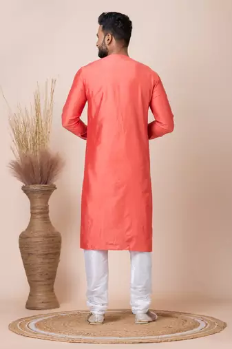Orange men's kurta pajama