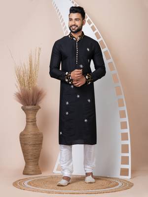 Black men's kurta pajama 1