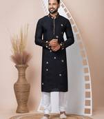 Black men's kurta pajama